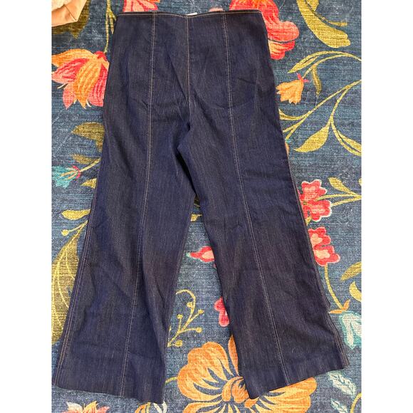 Cinq a Sept Azure Wide Leg Stitched Jeans Size 6 - Picture 7 of 10